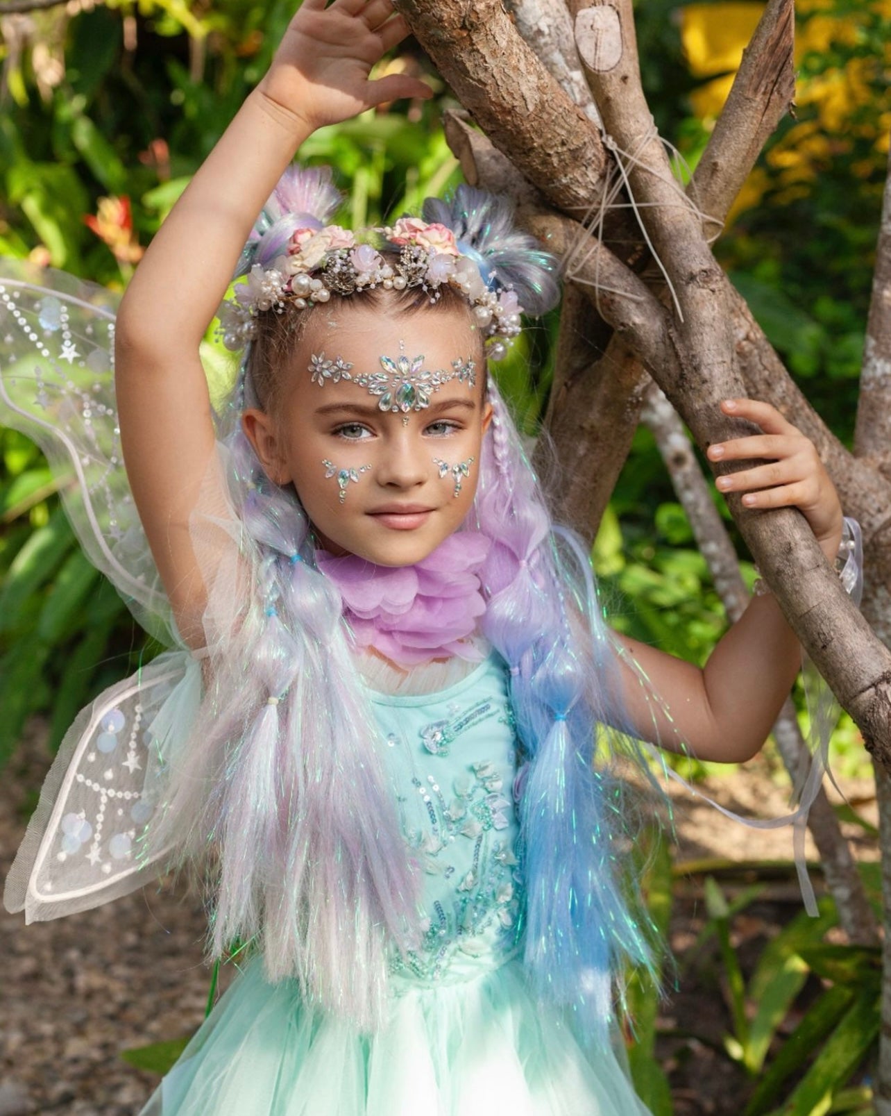 imaginitive-play-mermaid-hair-extensions-australia-kids-hair-accessories-reusable-ponytail
