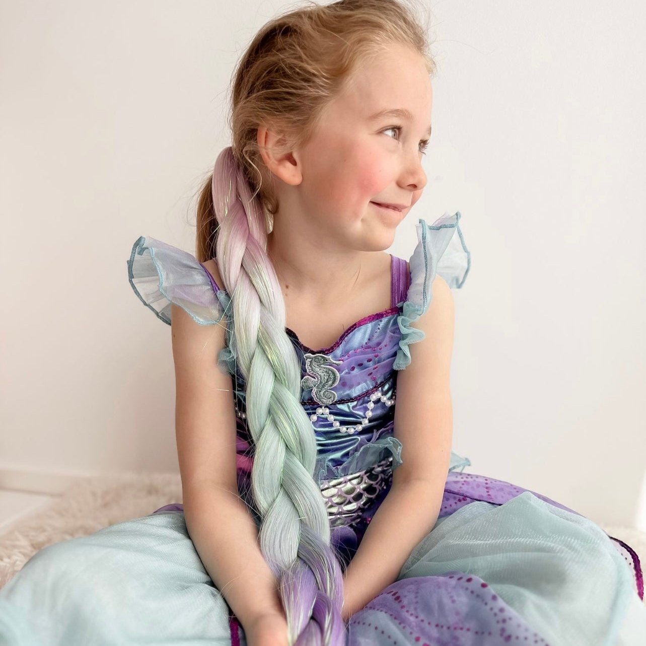 kids-colourful-reusable-mermaid-hair-extensions-australia-purple-green-blue-pink