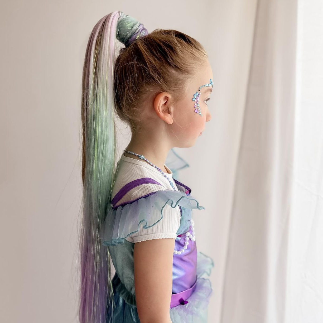 mermaid-hair-extensions-australia-reusable-ponytail-purple-green