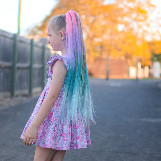 reusable-ponytail-aqua-purple-blue-pink-mermaid-hair-extensions-australia