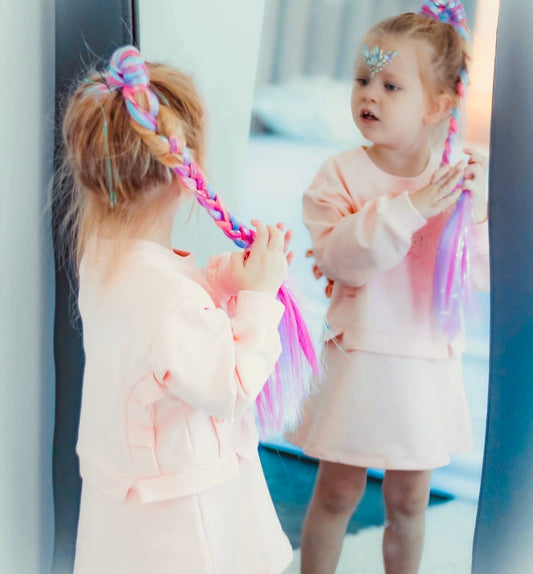kids-colourful-reusable-mermaid-hair-extensions-australia-purple-blue-pink