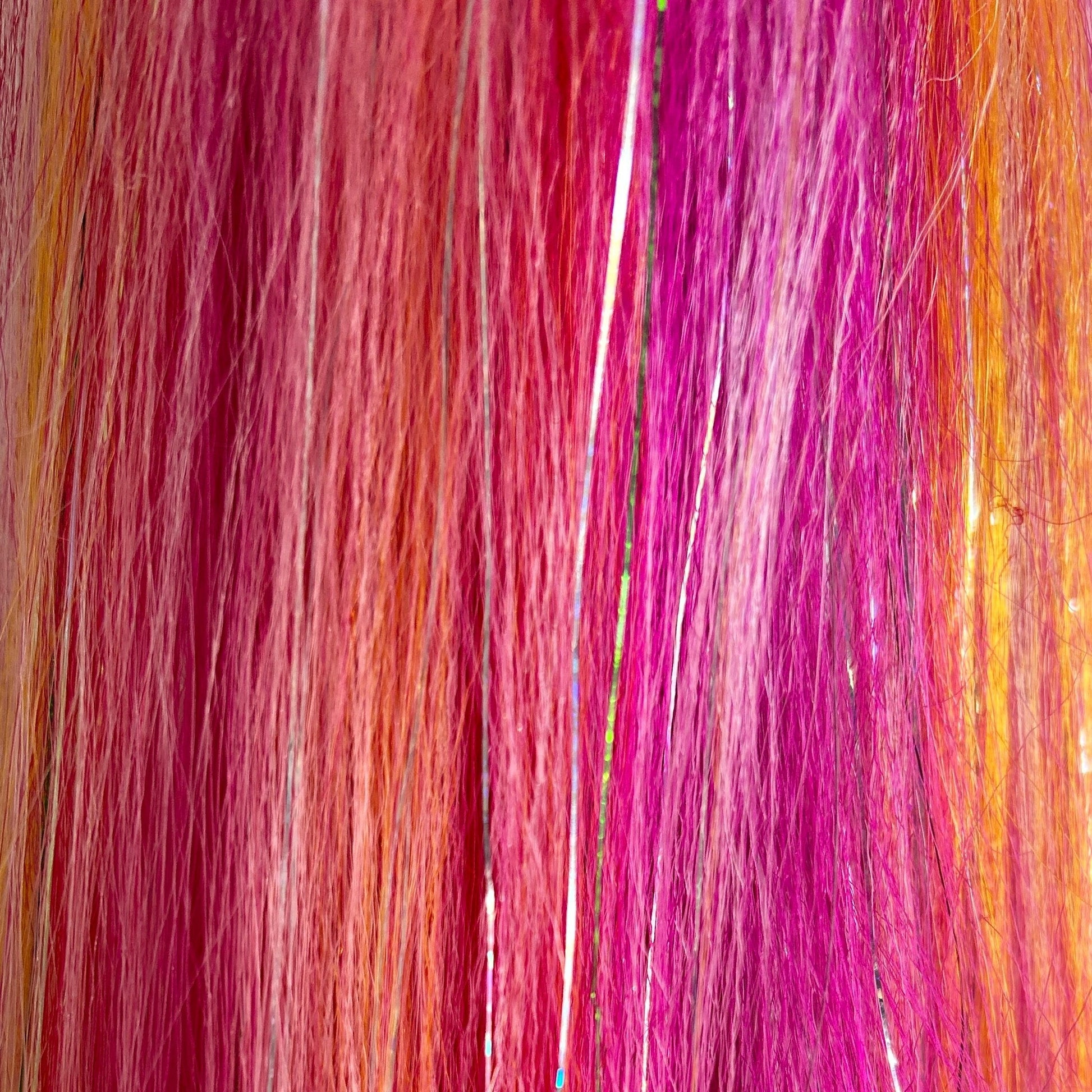 mermaid-hair-extensions-reusable-ponytail-kids-festival-pink-orange-red